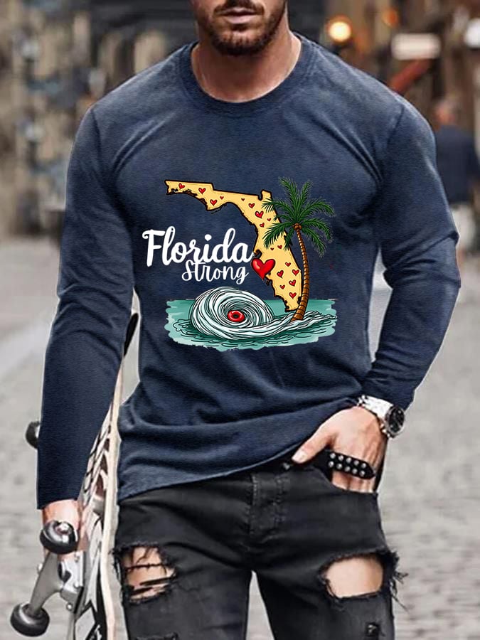 Men's Florida Strong Printed Casual T-Shirt