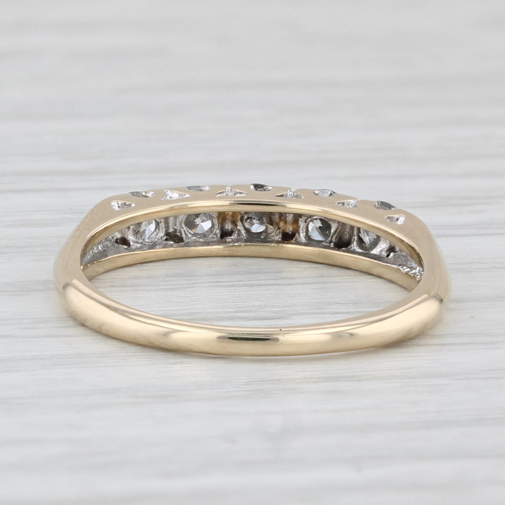 0.50ctw Diamond Wedding Band 14k Yellow Gold Stackable Anniversary Ring Sz 6.75