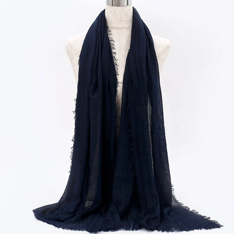 Women's Elegant Minimalist Solid Color Cotton Shawl