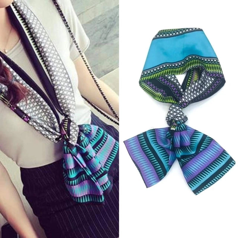 Women's Elegant Minimalist Geometric Chiffon Printing Silk Scarf