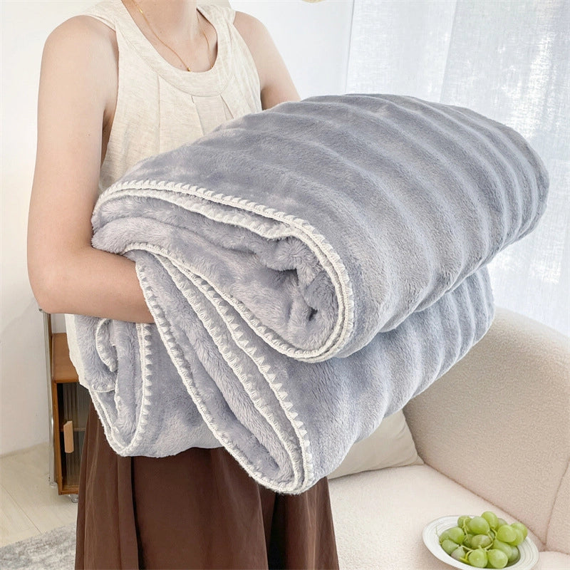 Casual Solid Color Polyester Blanket Couch & Sofa Decor