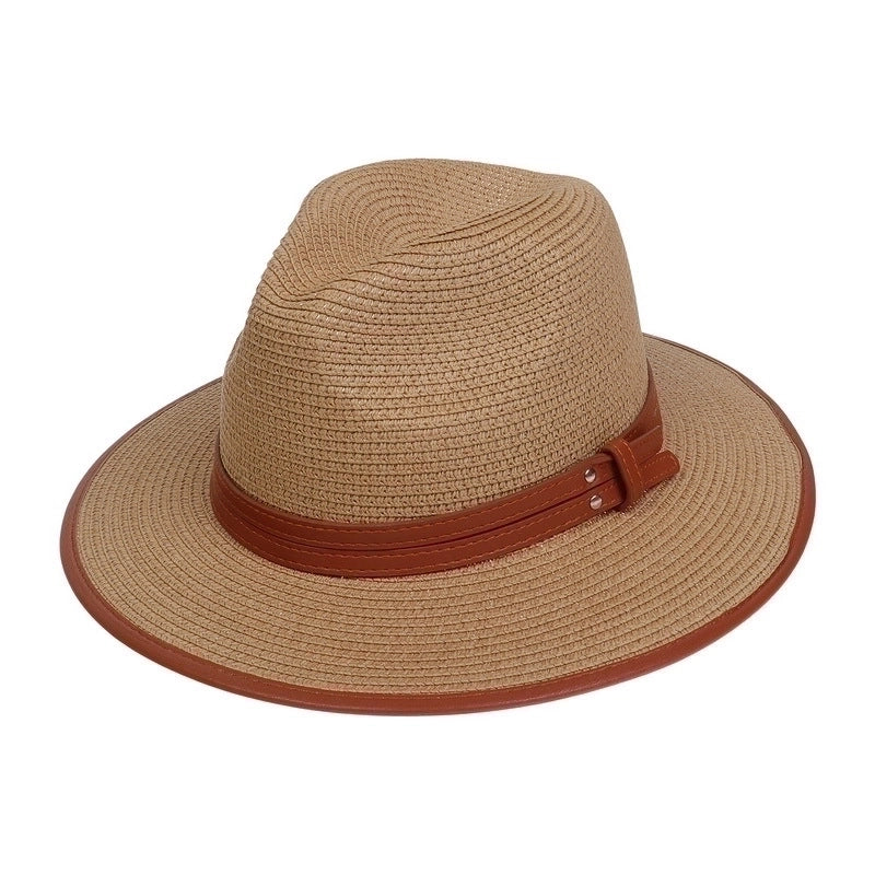 Women's Minimalist Commute Color Block Flat Eaves Sun Hat