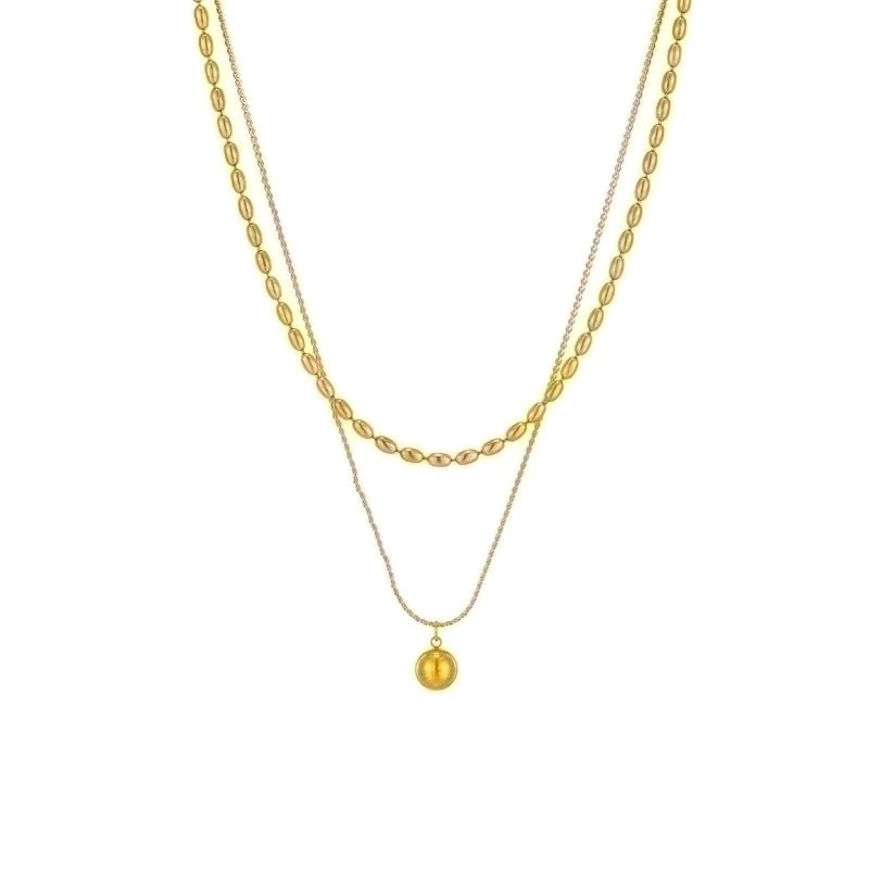 Fashion Geometric 304 Stainless Steel 18K Gold Plated Plating Stainless Steel Necklaces