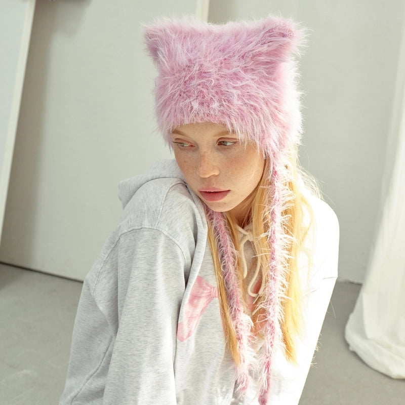Women's Minimalist Solid Color Eaveless Wool Cap