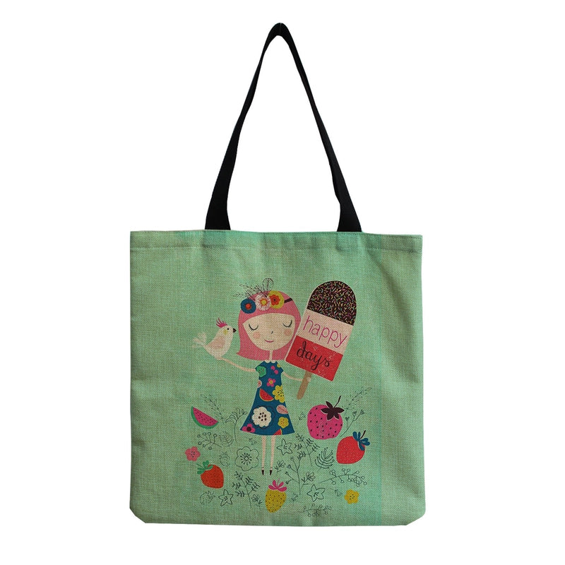 Women's Cotton And Linen Multicolor Vintage Style Vacation Square Open Shoulder Bag