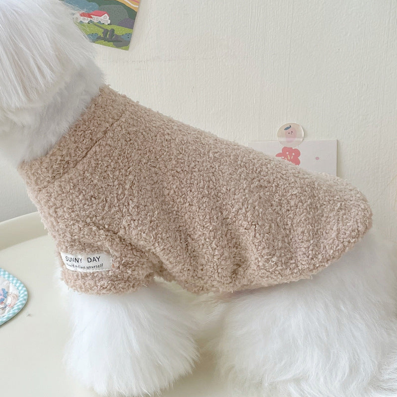 Soft Warm Solid Color Fleece Dog Cat Hoodie