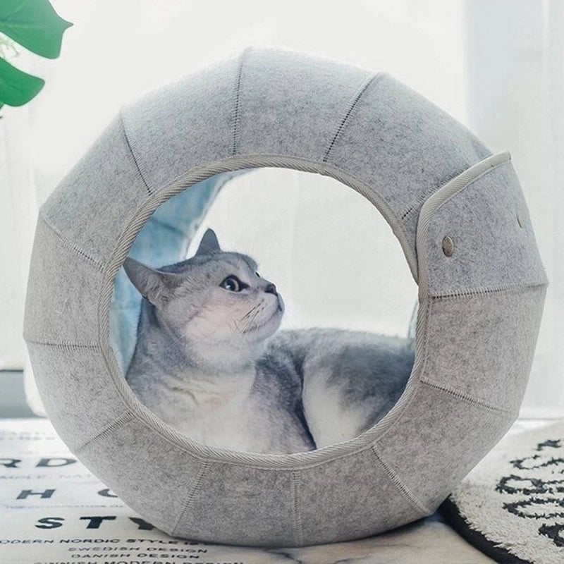 Minimalist Felt Cloth Solid Color Pet Bed