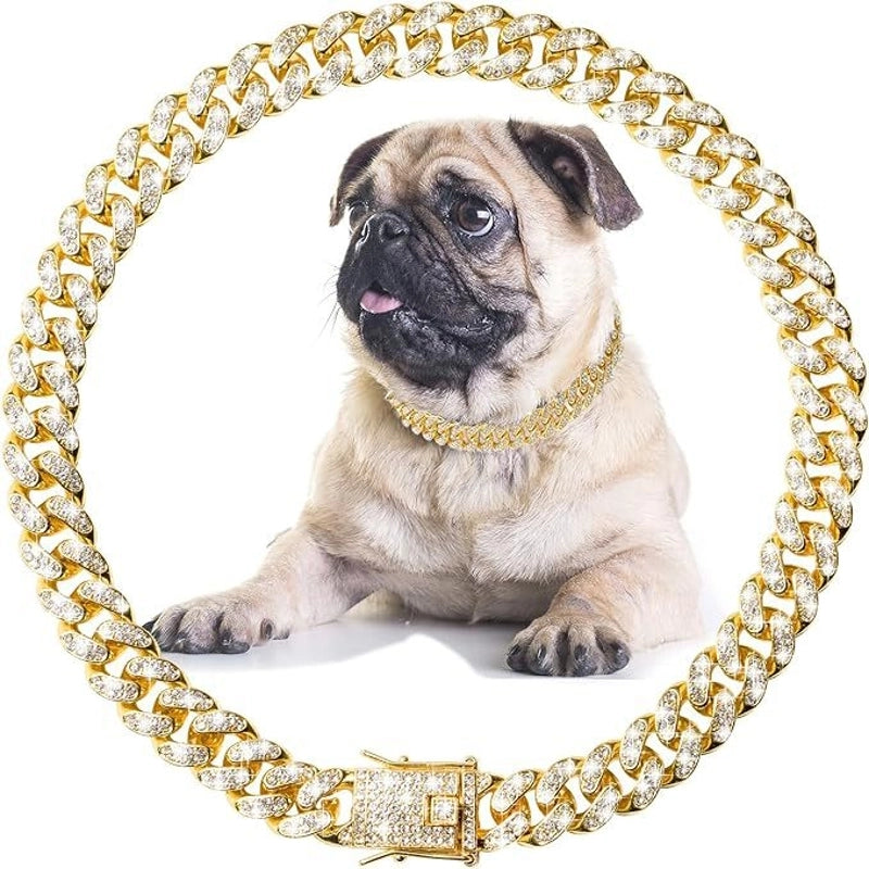 Hip-Hop Alloy Lattice Pet Accessories Pet Collar