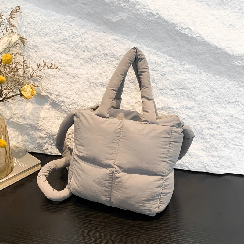 Women's Medium Oxford Cloth Solid Color Classic Style Square Zipper Handbag Crossbody Bag