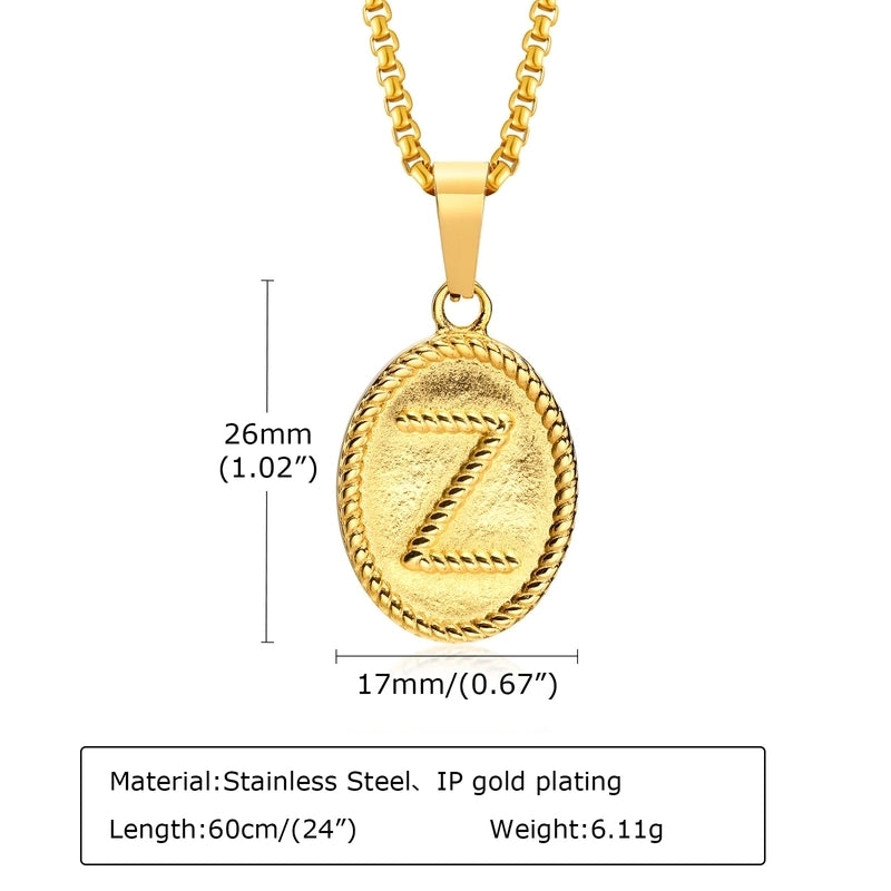 304 Stainless Steel Vintage Style Minimalist Classic Style Plating Letter