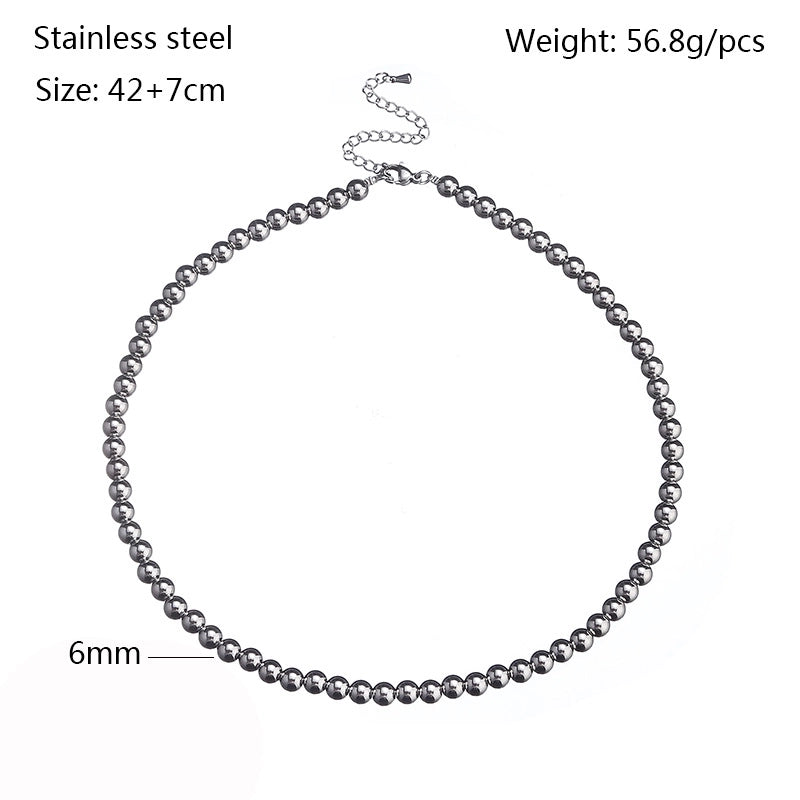 Modern Style Round Stainless Steel Necklace