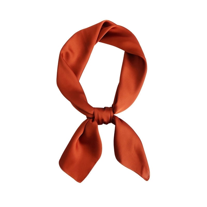 Women's Minimalist Solid Color Polyester Printing Silk Scarf