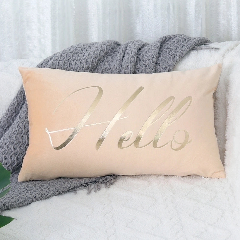Minimalist Classic Style Letter Polyester Pillow Cases