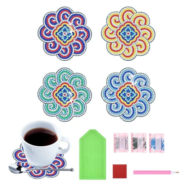 Diamond Crafts Coasters Diamond Painting Coasters (Mandala)