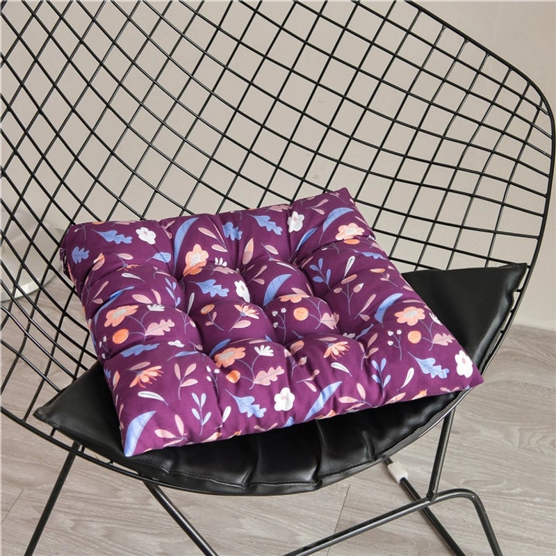 Printed Cushion Thickened Chair Cushion Office Sedentary Seat Cushion Dining Chair Cushion Student Chair Cushion