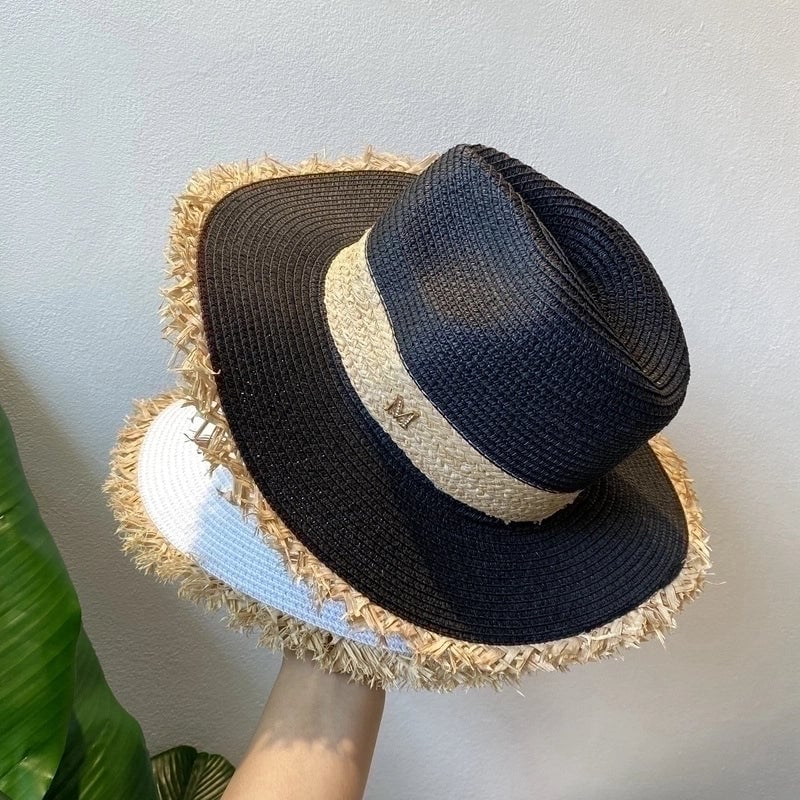 Women's Casual Solid Color Bowknot Flat Eaves Straw Hat