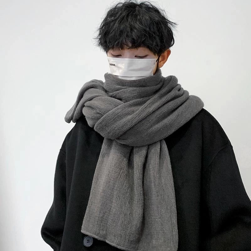 Women's Minimalist Classic Style Solid Color Yarn Scarf
