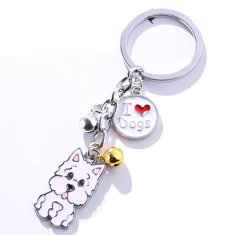 Personalized Dog Pattern Keychain