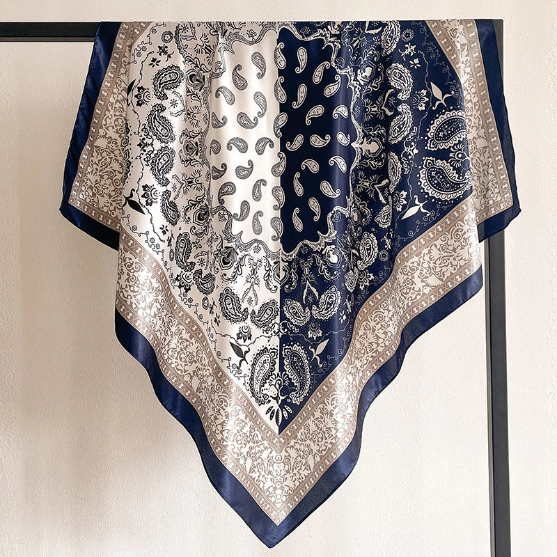 Women's Hip-Hop Streetwear Cashew Nuts Polyester Satin Ethnic Style Silk Scarf