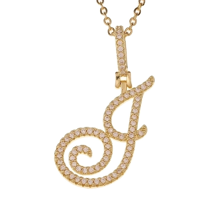 Zircon 26 English Letter Pendant Copper Necklace