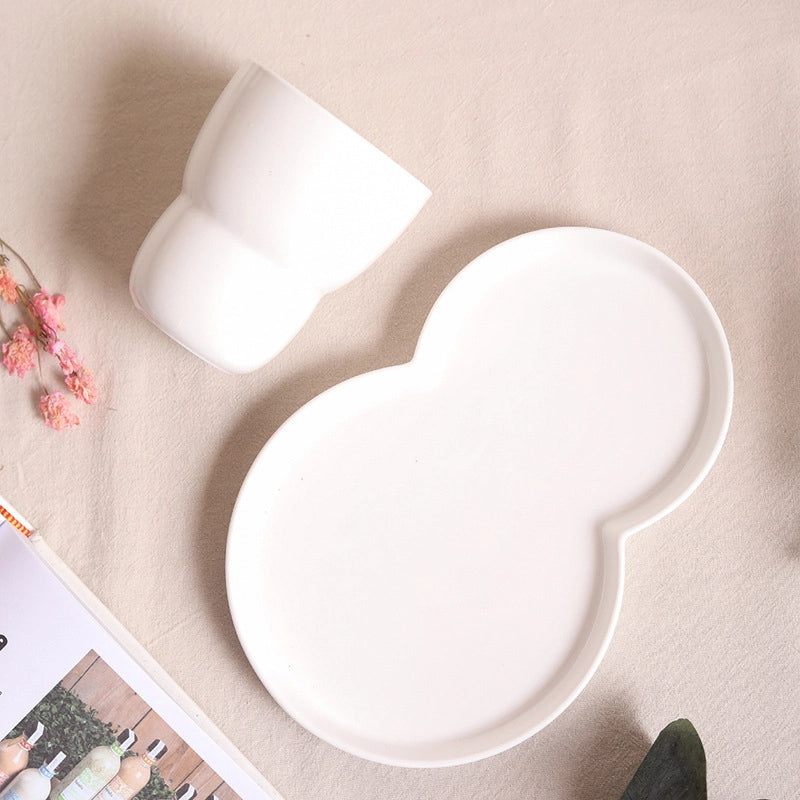 Coffee Cup And Saucer Suit Shufulei Muffin Snack Plate Creative Ceramic Breakfast Plate Home Afternoon Tea Plate