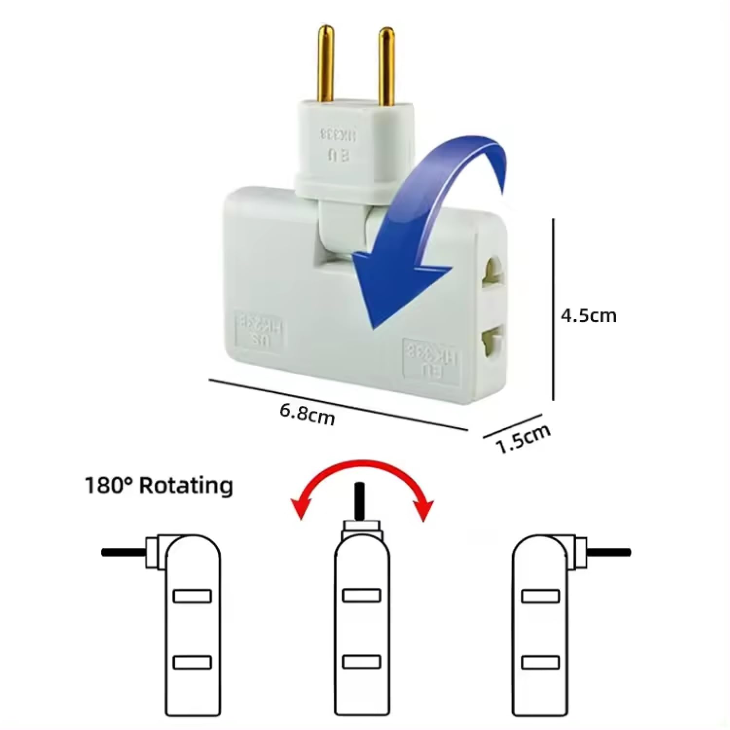 3-in-1 Rotatable Plug Adapter