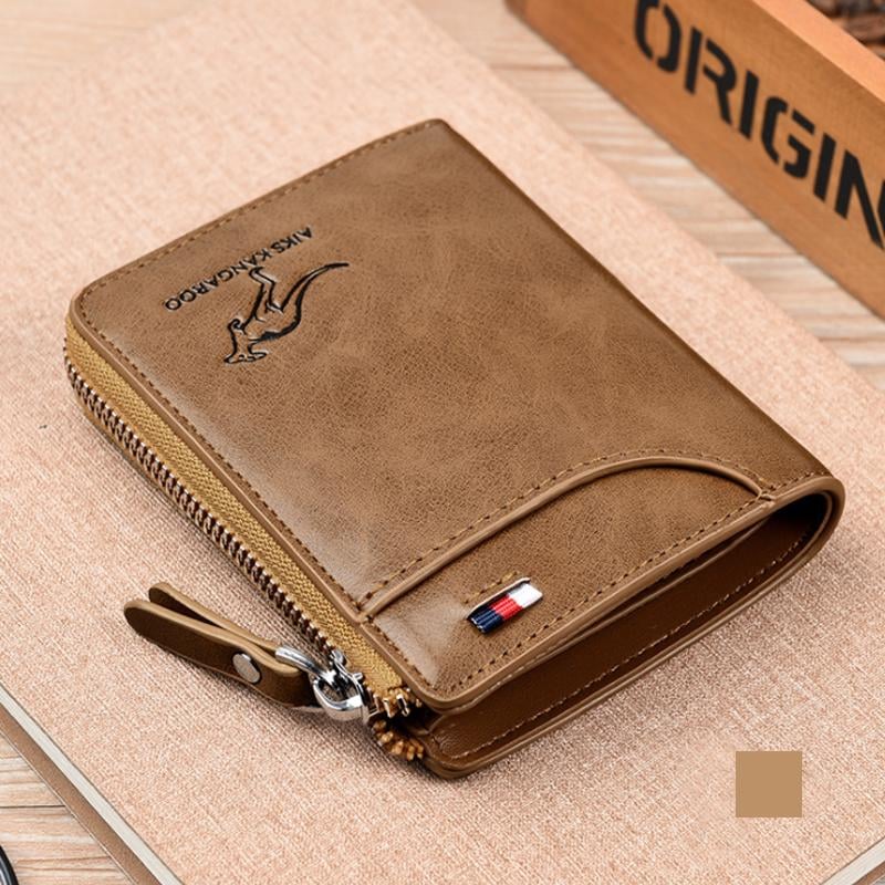 🔥 BIG SALE - 48% OFF 🔥🔥Men Wallet Zipper Genuine Leather Purse ( RFID PROTECTED )