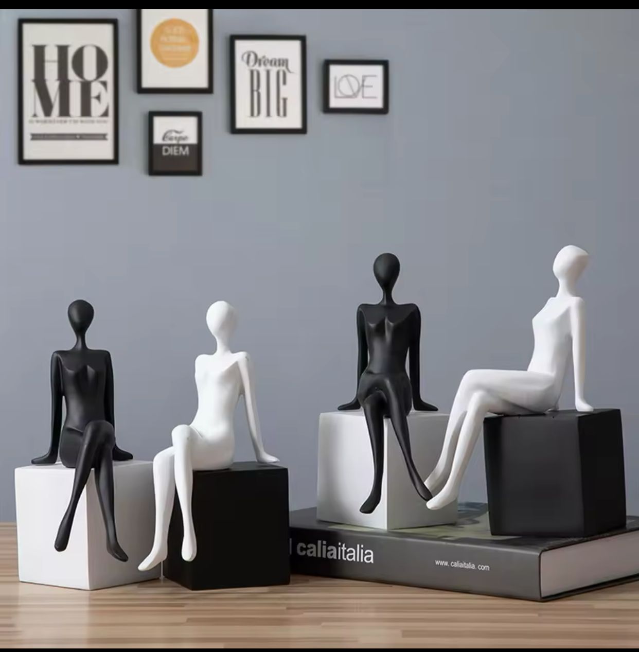 Decorative sitting Figure Model Bookend. Craft for Living Room. Bedroom