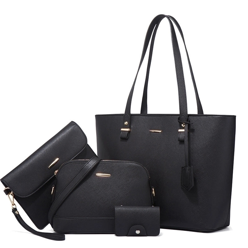 Women's Medium All Seasons Pu Leather Solid Color Fashion Square Zipper Bag Sets