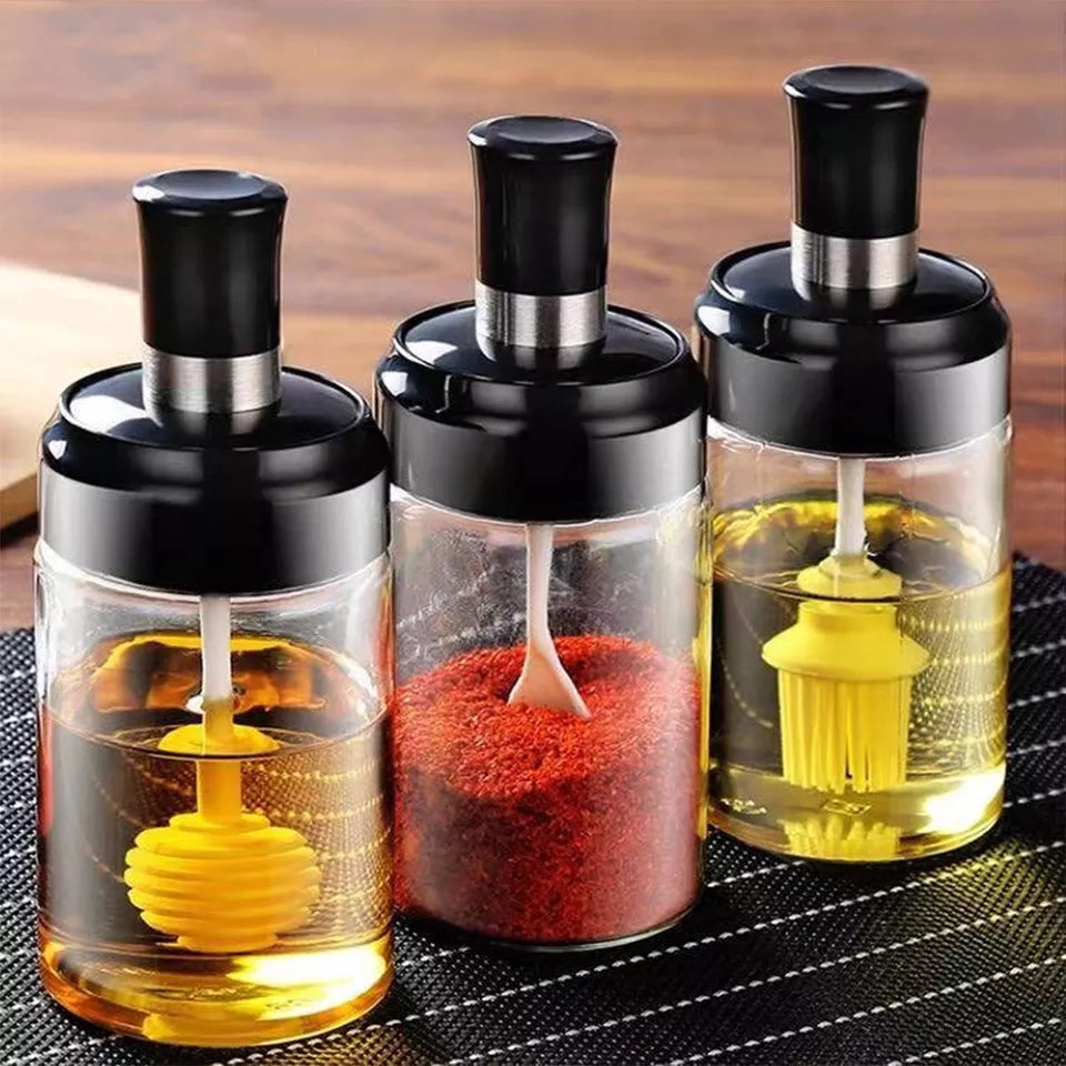 GLASS SEASONING BOTTLE