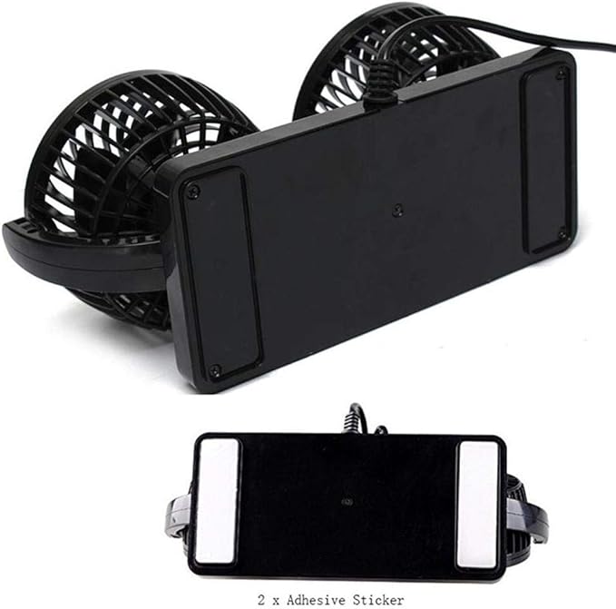 Dual Head Rotating Car Fan