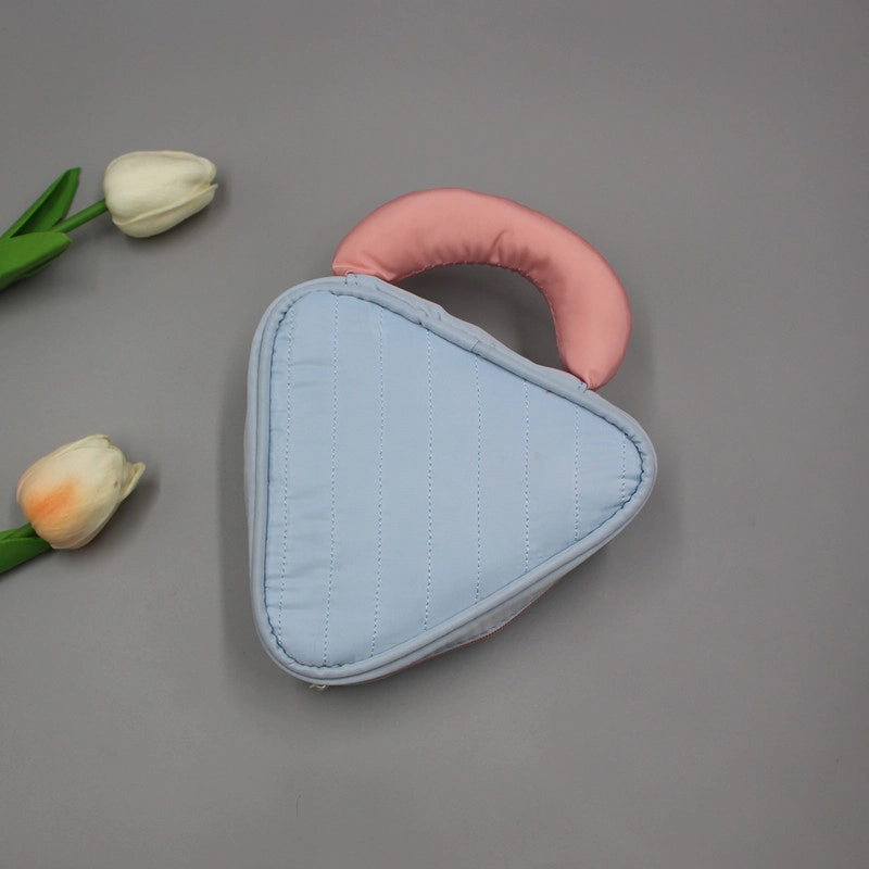Women's Medium Nylon Solid Color Basic Classic Style Square Zipper Cosmetic Bag