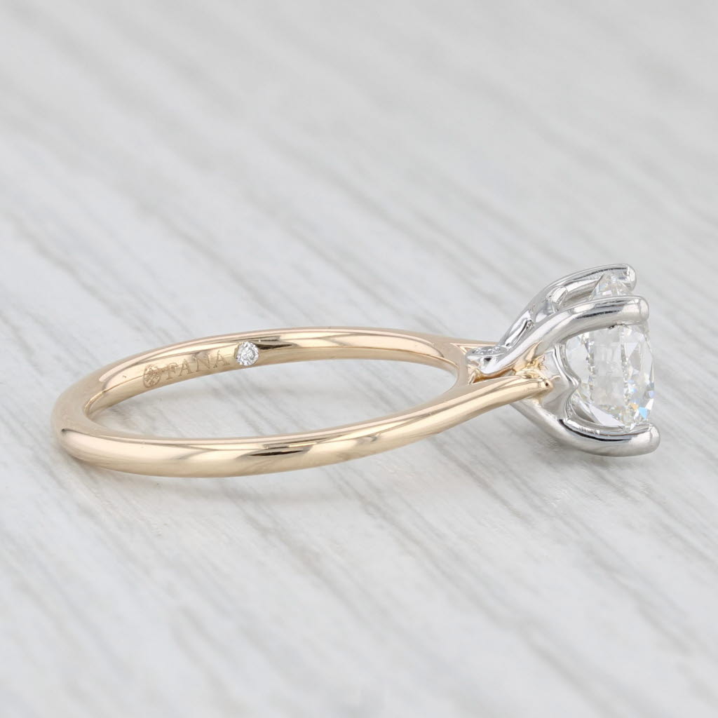 2.14ct Lab Created Diamond Solitaire Ring 14k Yellow Gold Size 6.5 GIA VVS2 G