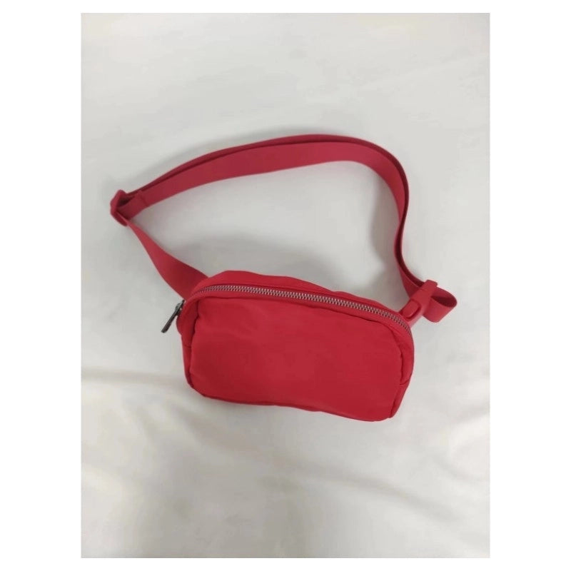 Unisex Basic Solid Color Polyester Waist Bags