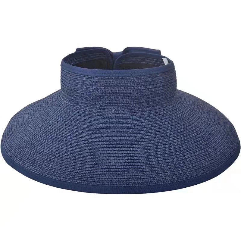 3 Pieces Women'S Minimalist Solid Color Big Eaves Sun Hat