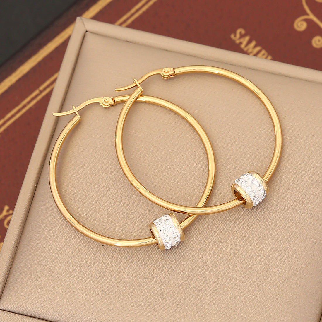 Expressive Heart Droplet Stainless Steel Electroplating Earrings