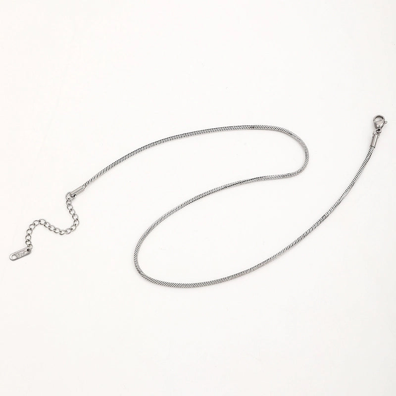 IG Style Basic Solid Color 304 Stainless Steel 18K Gold Plated Plating Stainless Steel Necklaces