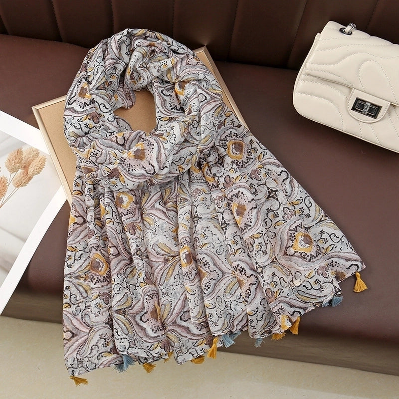 Women's Casual Elegant Color Block Polyester Scarf