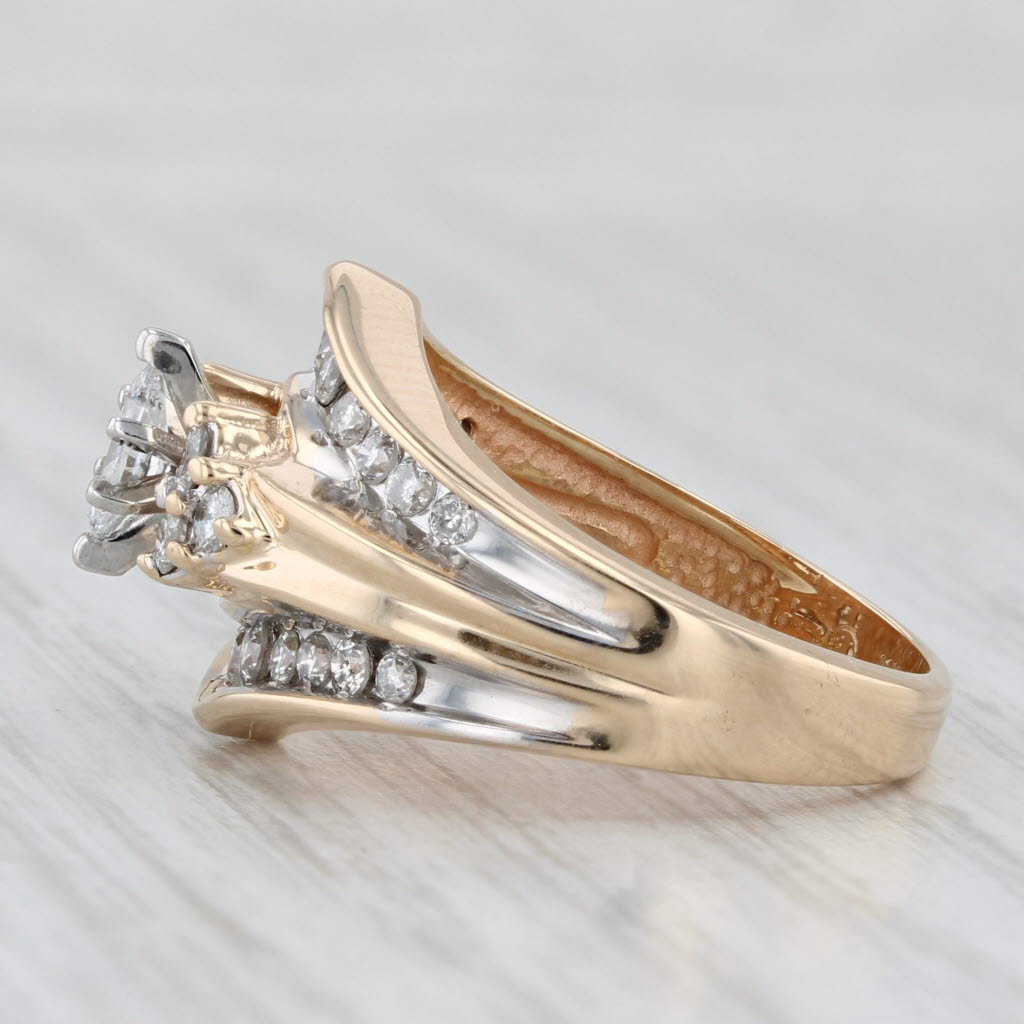 0.82ctw Diamond Engagement Ring Bridal Set 14k Yellow Gold Size 6.75