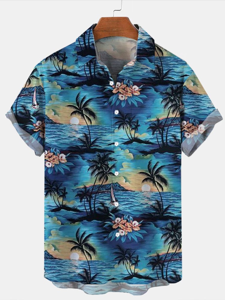 Hawaii Vacation Short Sleeve Pocket Shirt