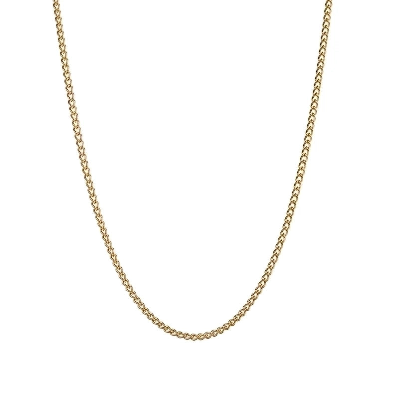 Casual Minimalist Solid Color 304 Stainless Steel 18K Gold Plated Stainless Steel Necklaces