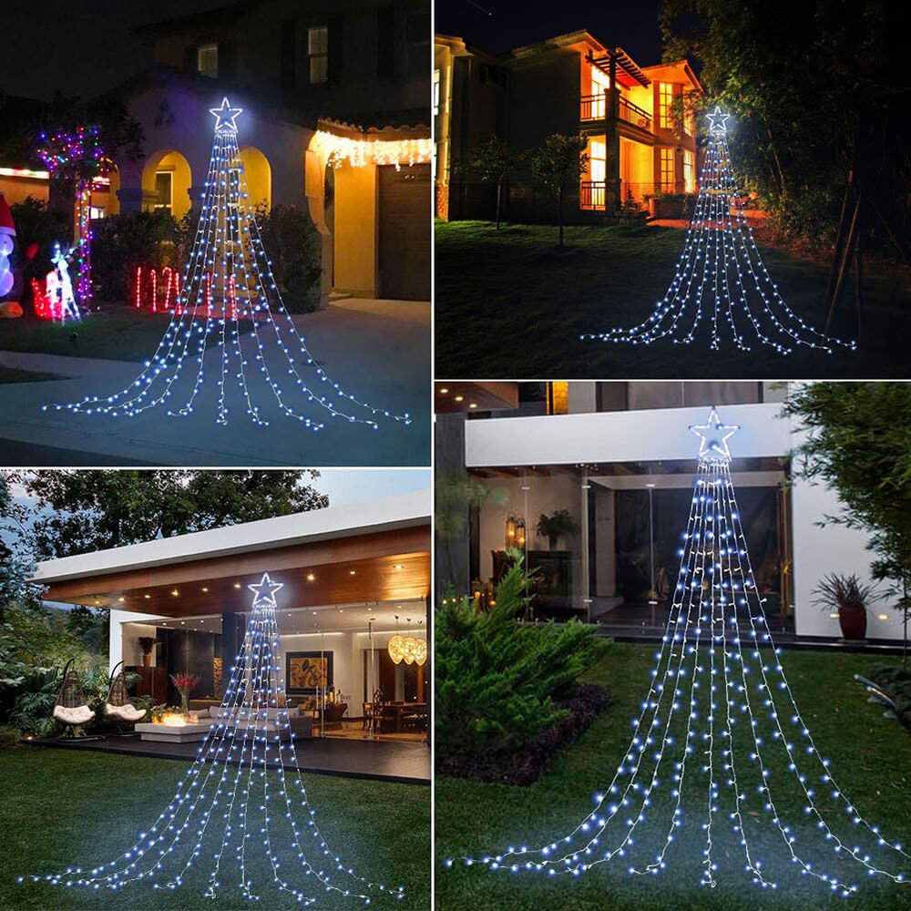 Christmas Outdoor Solar 350LED Meteor Light String