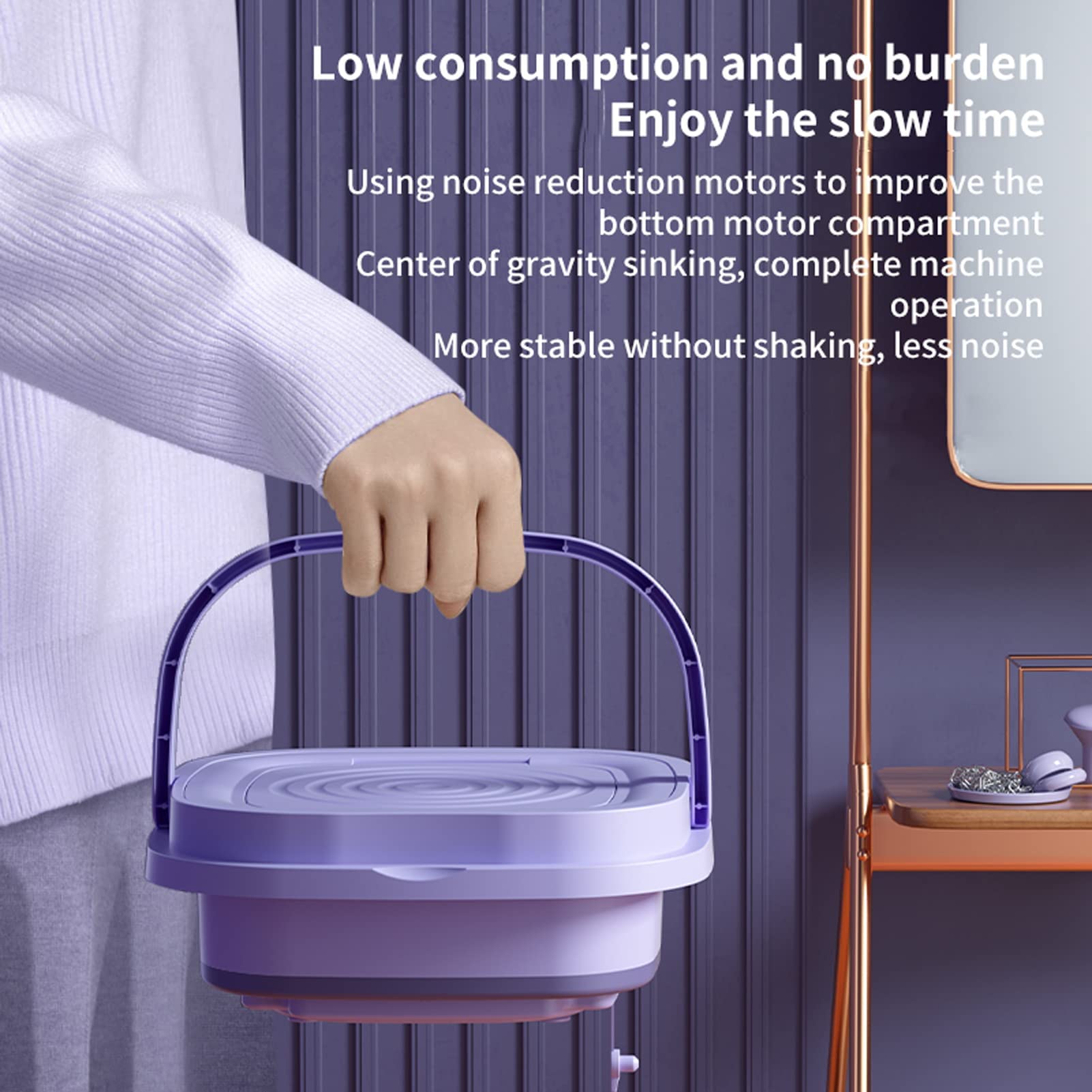 Portable Washing Machine -Portable Washer Washing Machine with Drain Basket for Travelling. Camping. Apartment. Dorm