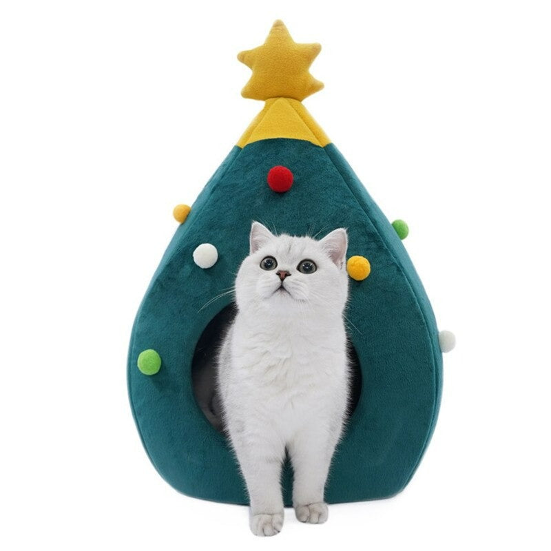 Christmas Pet Bed | Cat Bed Christmas Tree House