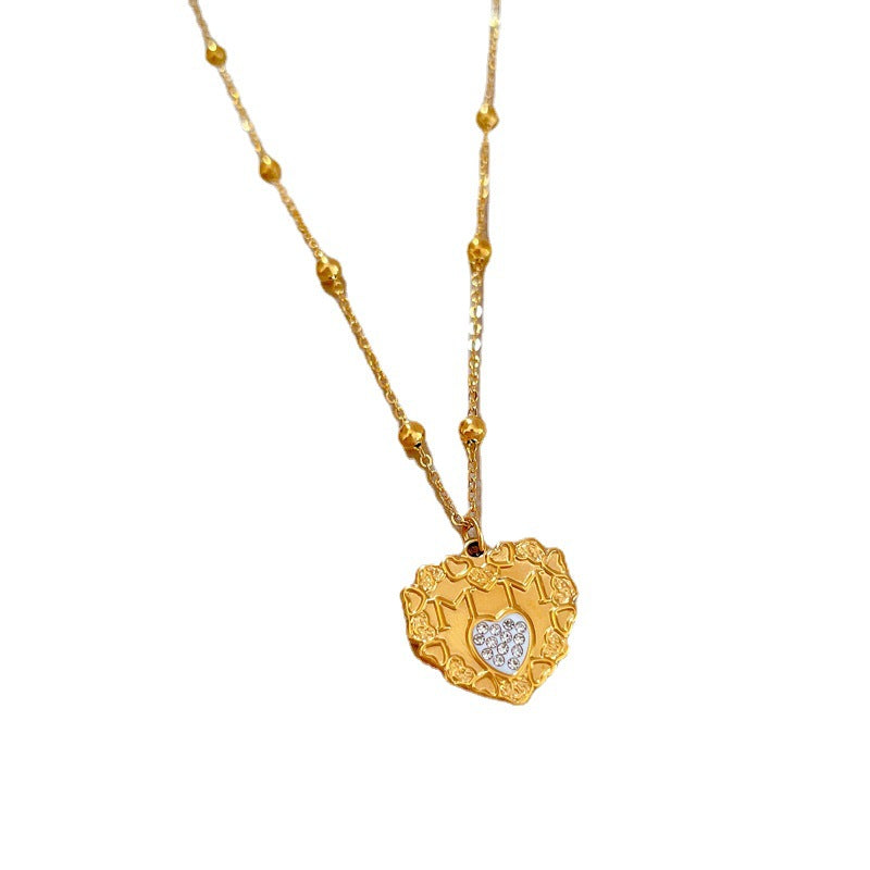 Fashion Geometric Titanium Steel Electroplating Necklaces