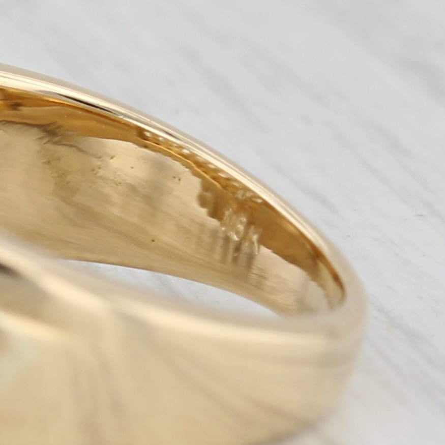 1.04ctw Baguette Diamond Ring 18k Yellow Gold Size 6.75 Contoured Band