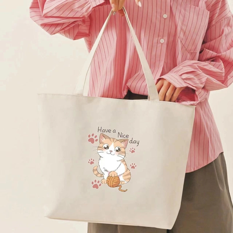 Women's Medium Canvas Letter Classic Style Square Zipper Shoulder Bag