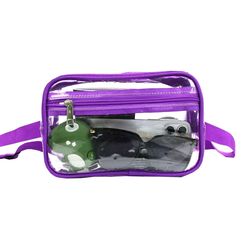 Transparent Waist Bag Men's And Women's Stadium Approved Belt Bag With Adjustable Shoulder Strap. Suitable For Holiday Game Travel