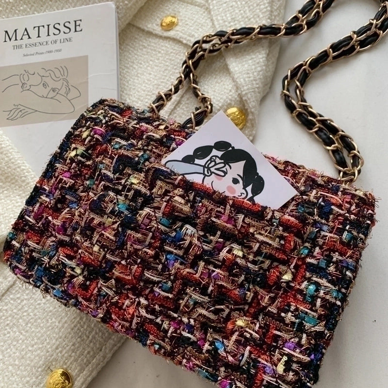 Women's Small All Seasons Woolen Streetwear Shoulder Bag