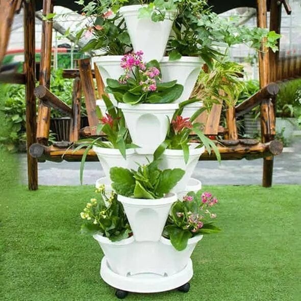 🌼Spring Sale -Stand Stacking Planters Strawberry Planting Pots